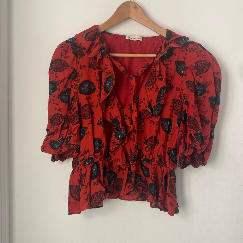 Ulla Johnson ruffle blouse size 6